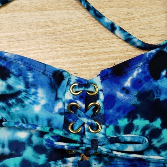 So Juniors NWT Tankini Top With Lace up Detail XS - Picture 3 of 6